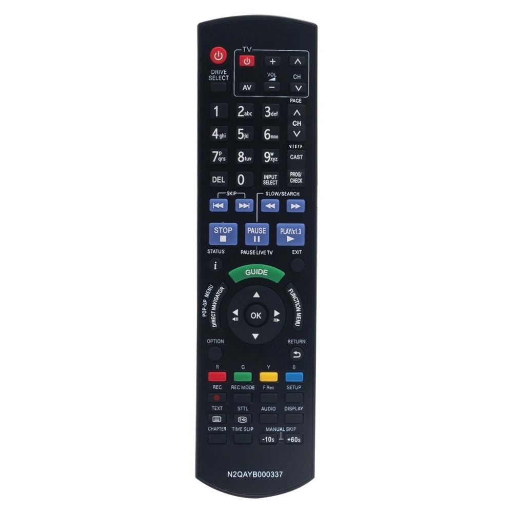 Panasonic N2QAYB000337 TV Blu-ray DVD Remote Replacement DMR-BS750 BS850